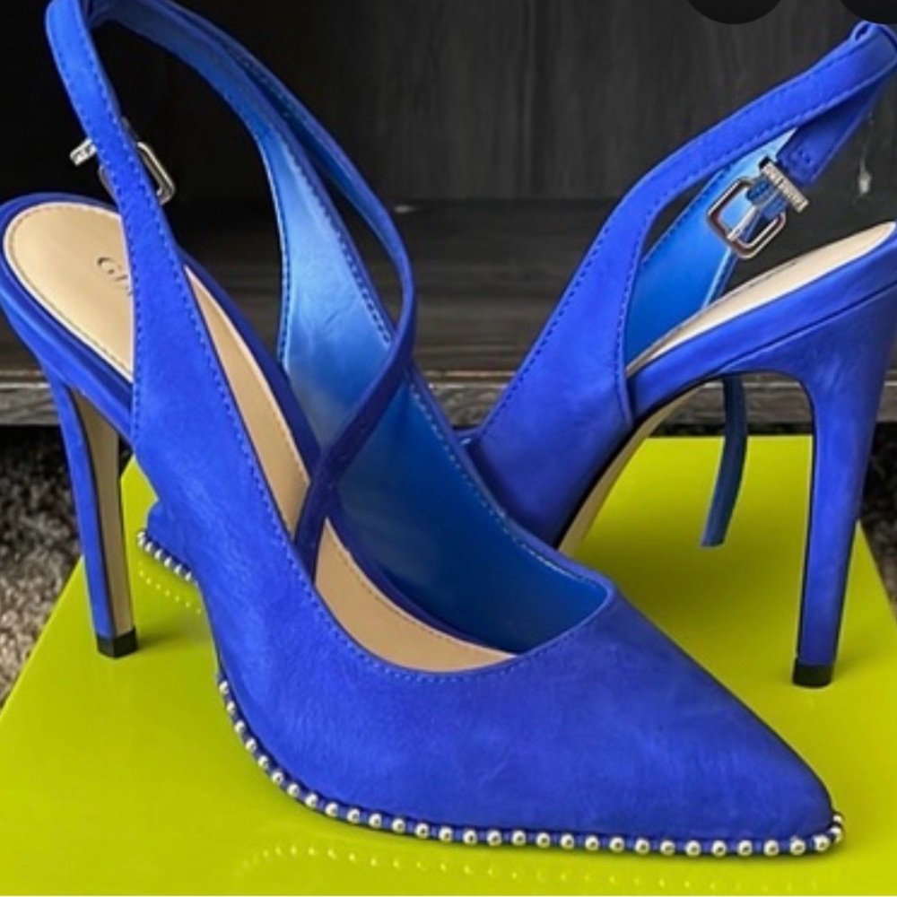 Gianni Bini Renatay Electric  Blue Suede Heels “SZ8” - Picture 10 of 12